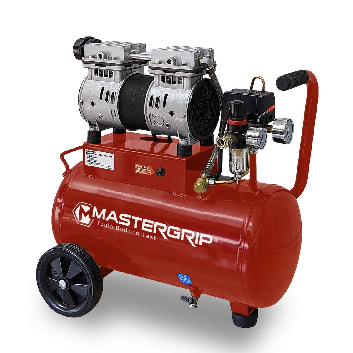 コストコ商品!MASTERGRIP 静音オイルレス コンプレッサー24L NCS00253R ct46341