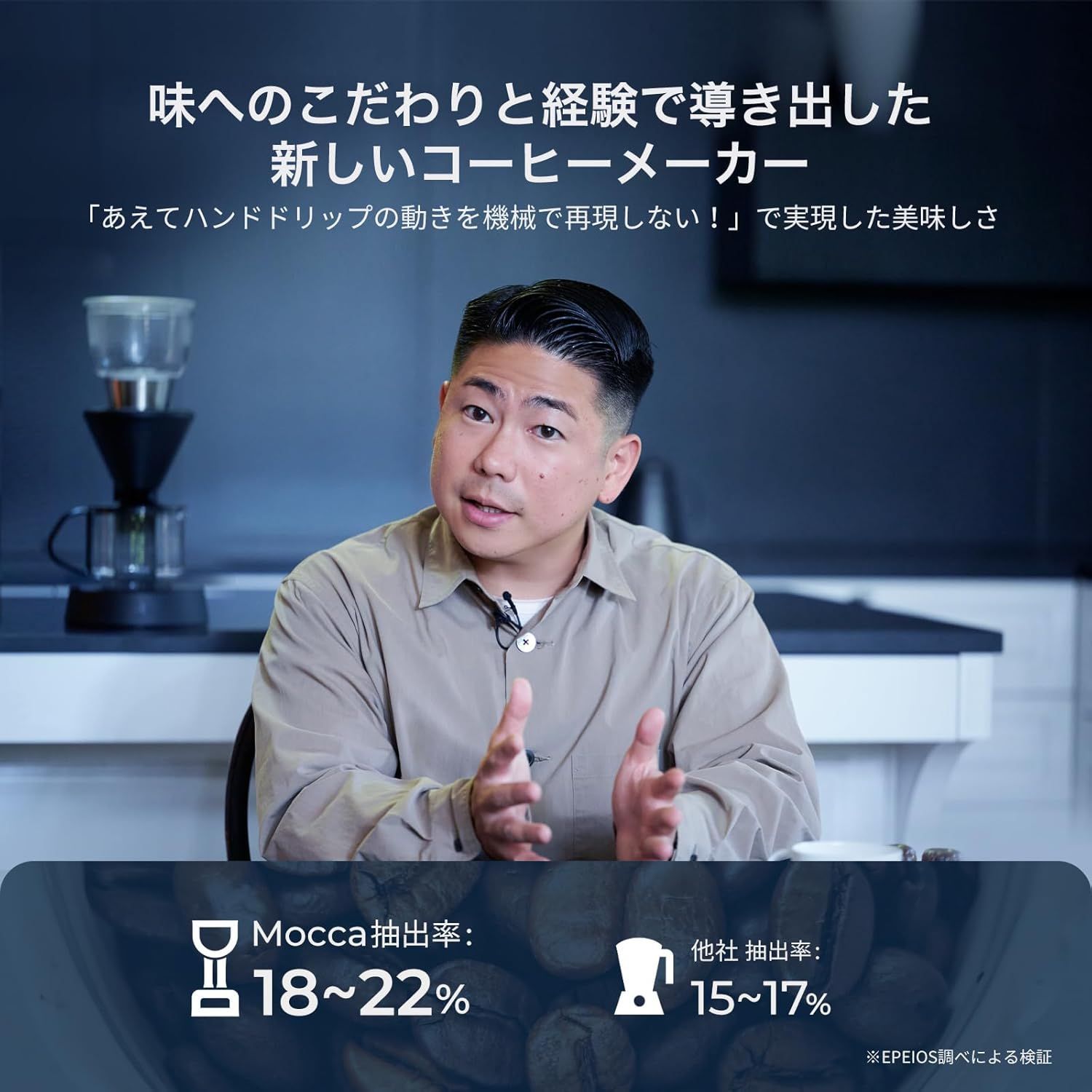 18-22%の最適な抽出率 大容量860mL