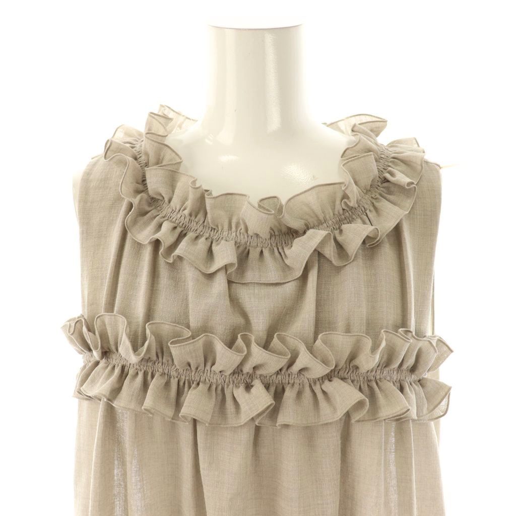 リゾートフリルチュニック