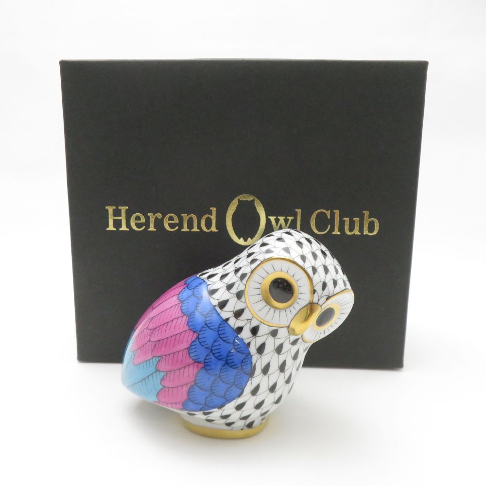 未使用 Herend ヘレンド 世界のふくろう コリントのふくろう