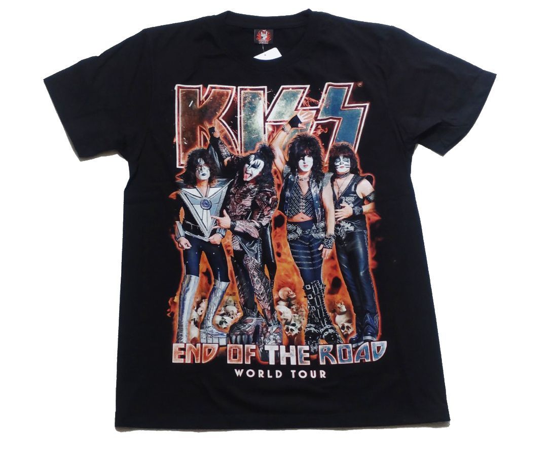 KISS ユニセックスTシャツ: Neon Band / ロックファッション