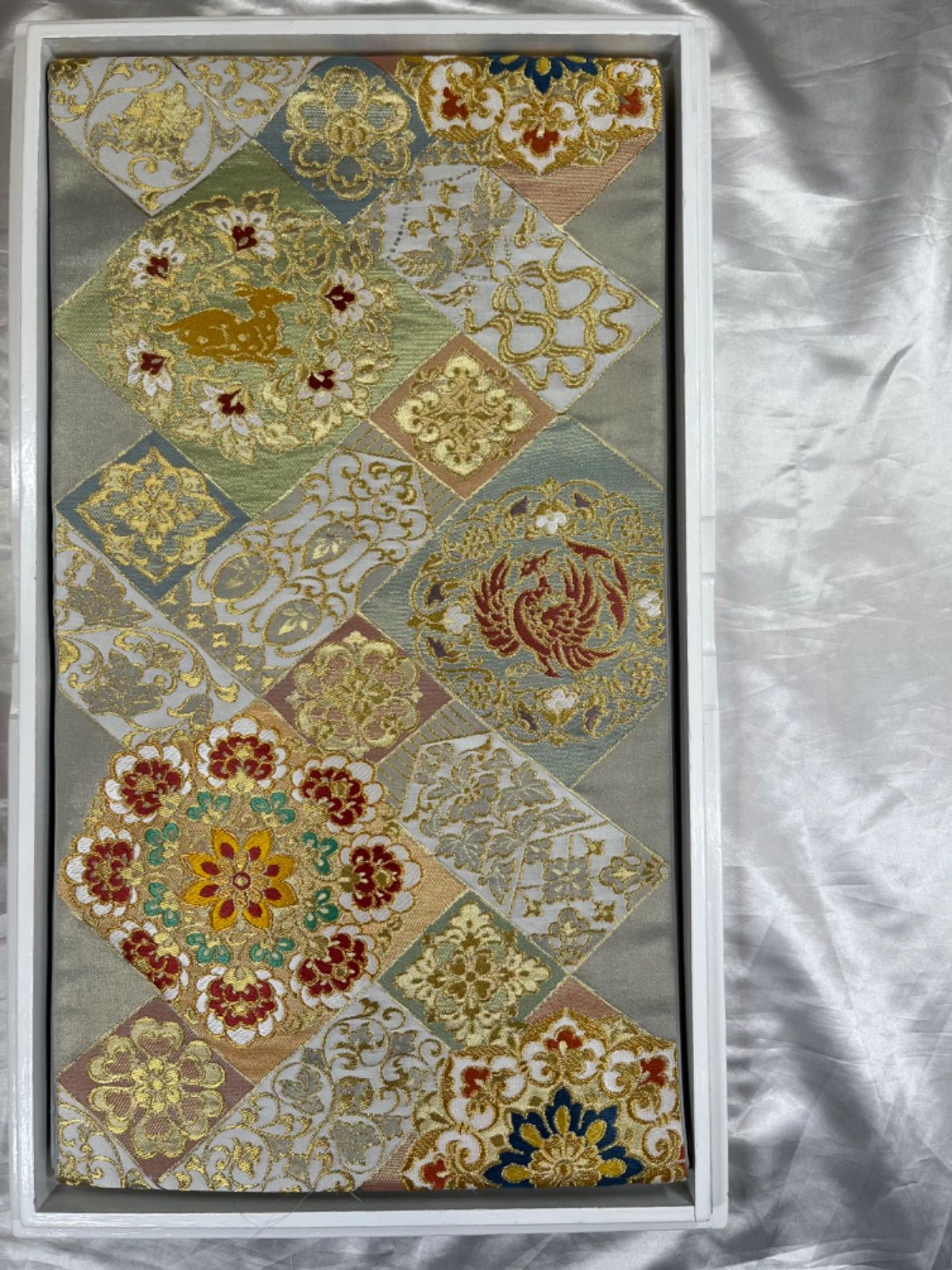 正絹✿唐織吉祥鳳凰花文金糸袋帯