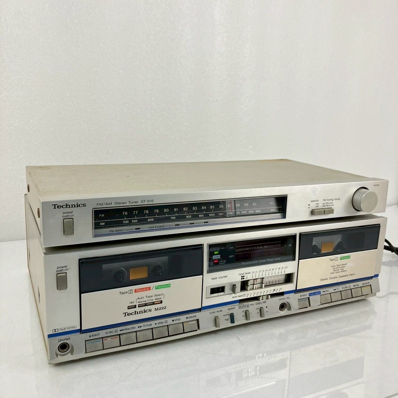 Technics テクニクス RS-M222／ ST-S15 STEREO TUNER カセット