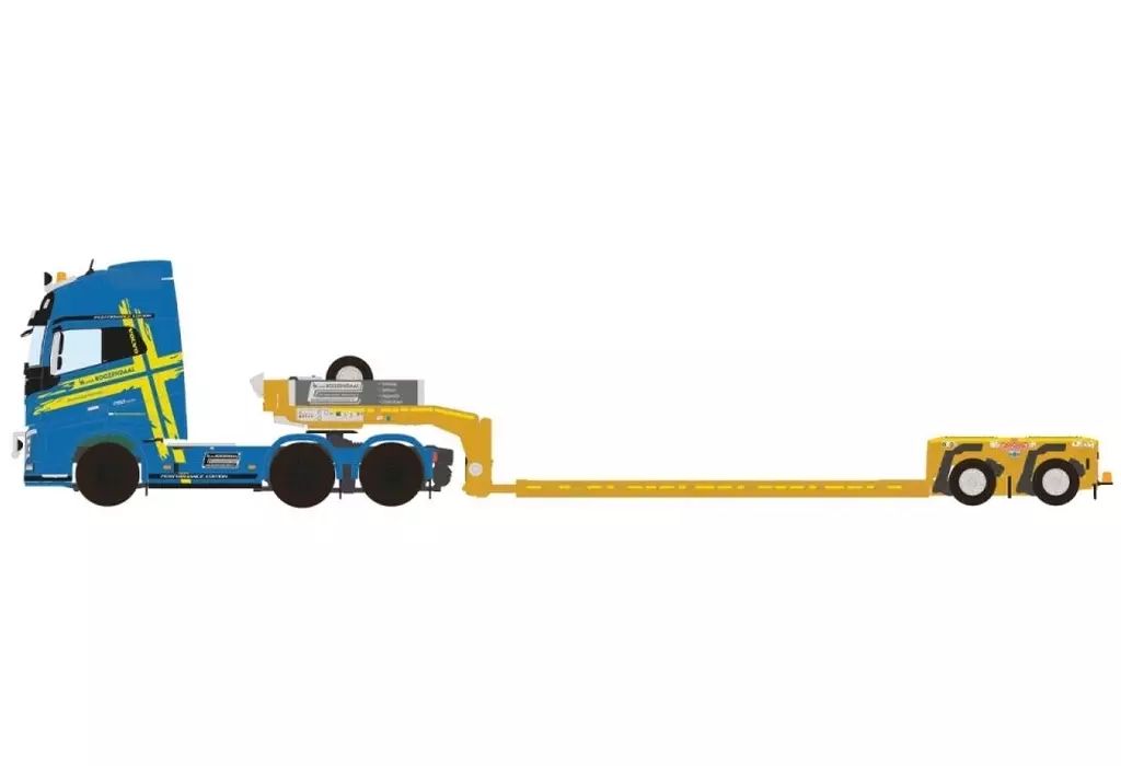 【新品】ミニカー 1/50 L.A. van Roozendaal VOLVO FH4 GLOBETROTTER XL 6X2 TAG AXLE EURO PX LOW LOADER - 2 AXLE [01-4586]