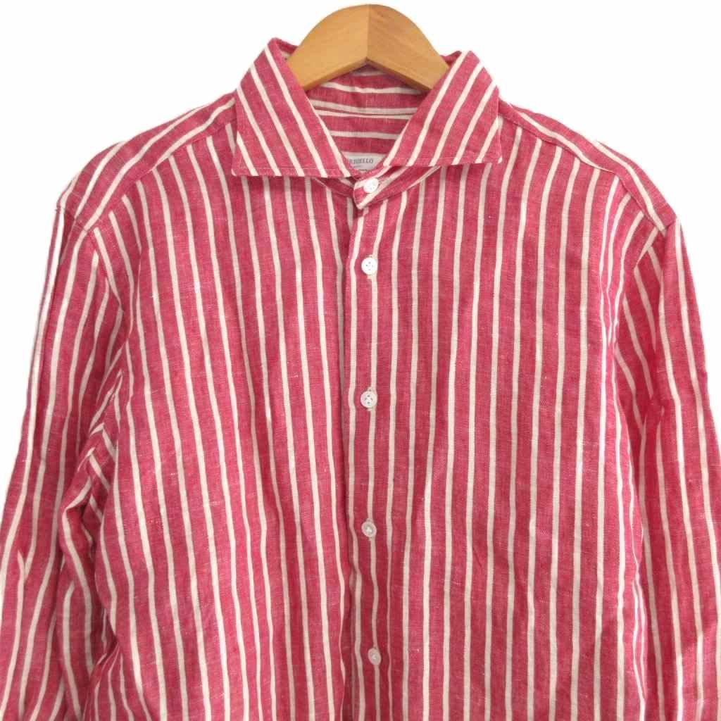 【美品】BORRIELLO （ボリエッロ）リネンシャツ38 M相当 美品】BORRIELLO （ボリエッロ）リネンシャツ38 M相当