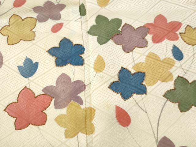 平和屋着物□訪問着 枝花文 正絹 逸品 CAAR2659yc 平和屋着物○