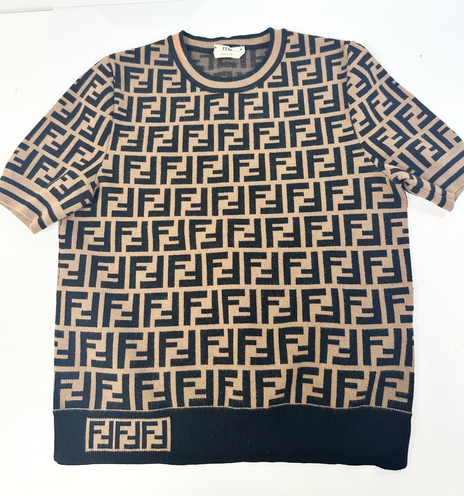 FENDI - FENDI(フェンディ) ズッカ柄 半袖ニット トップス 2019
