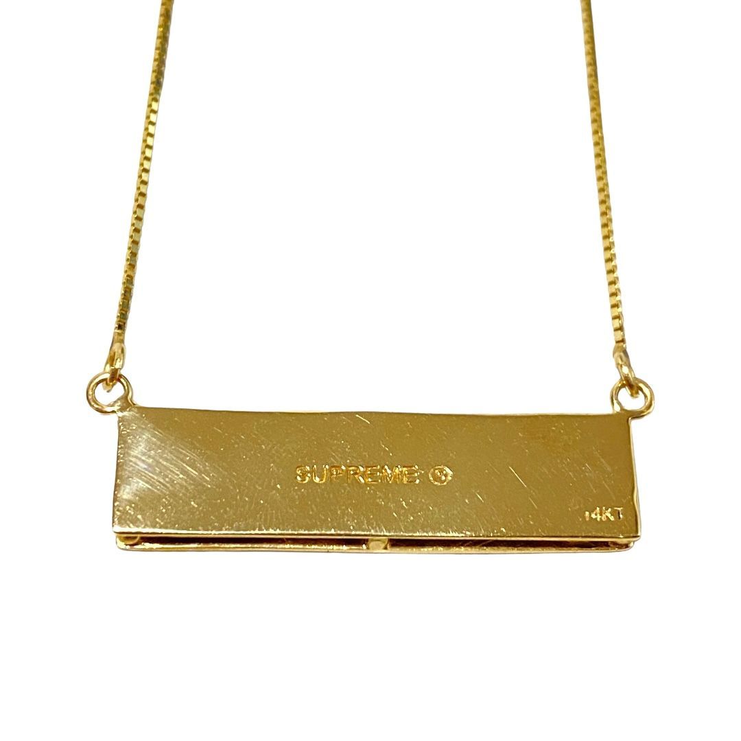 Supreme Name Plate 14K Gold Pendant 20SS - メルカリ