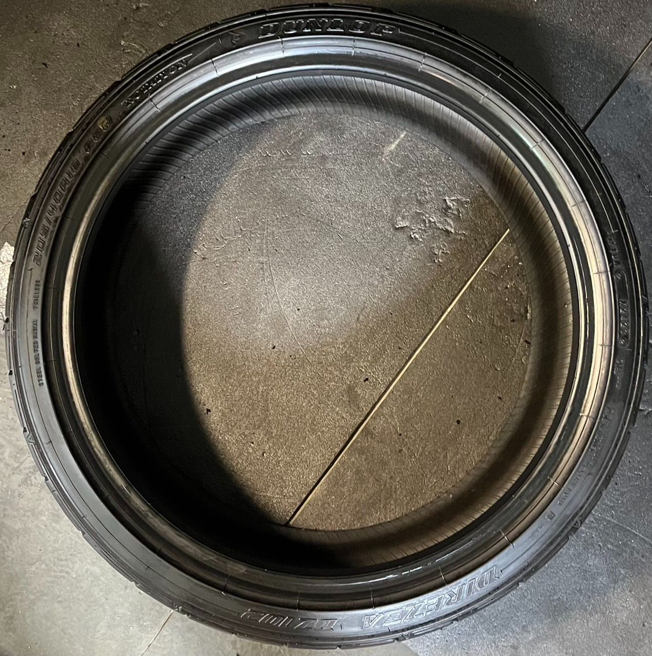 スニーカ 製 約7.7～7.8分山 ダンロップ DUNLOP ディレッザ DIREZZA DZ102 205 40R18 2本 h_431