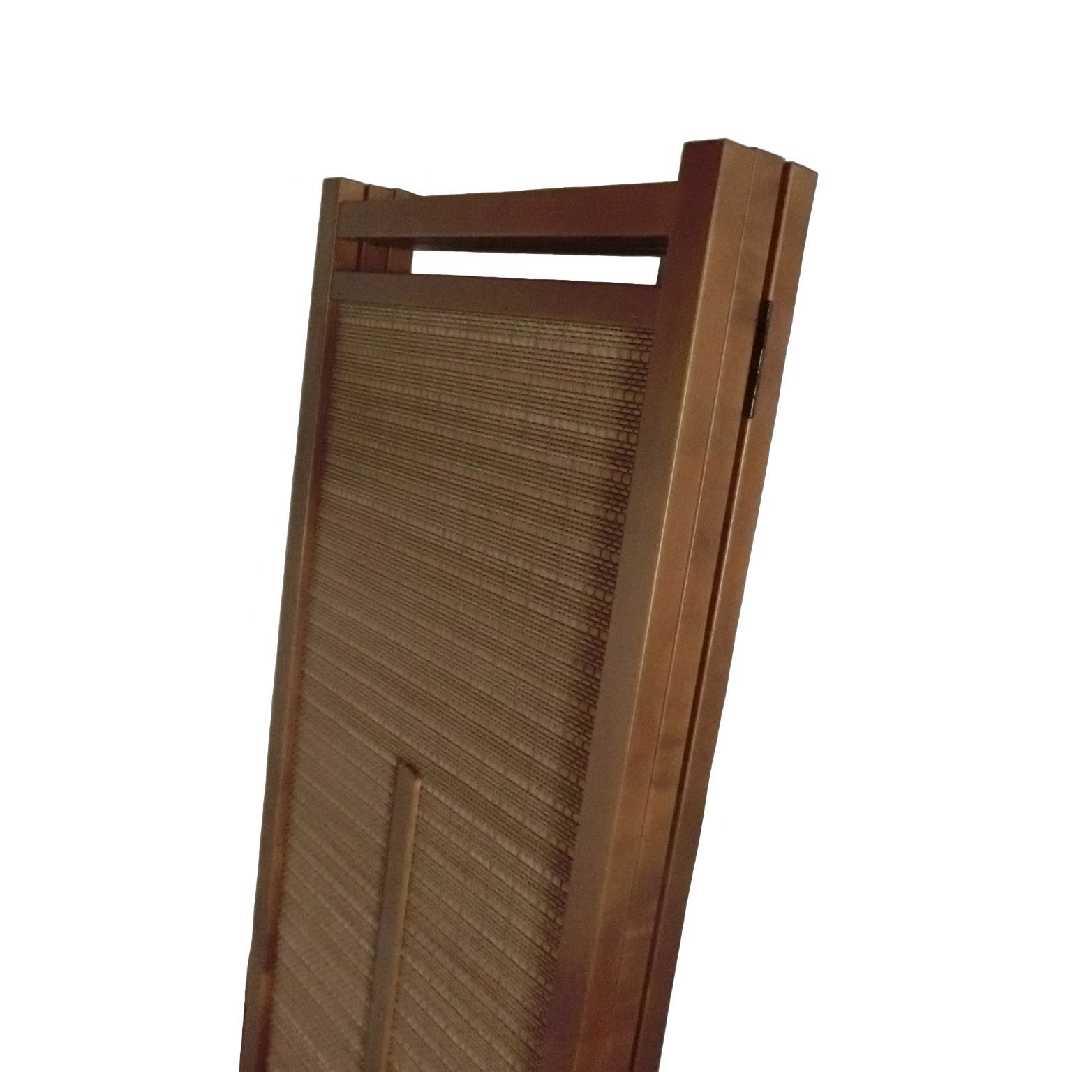 天然ヨシをベニヤ貼りの3連屏風　自由丁番使用小さめスクリーン　琥珀色塗装② 天然ヨシをベニヤ貼りの3連屏風 自由丁番使用小さめスクリーン 琥珀