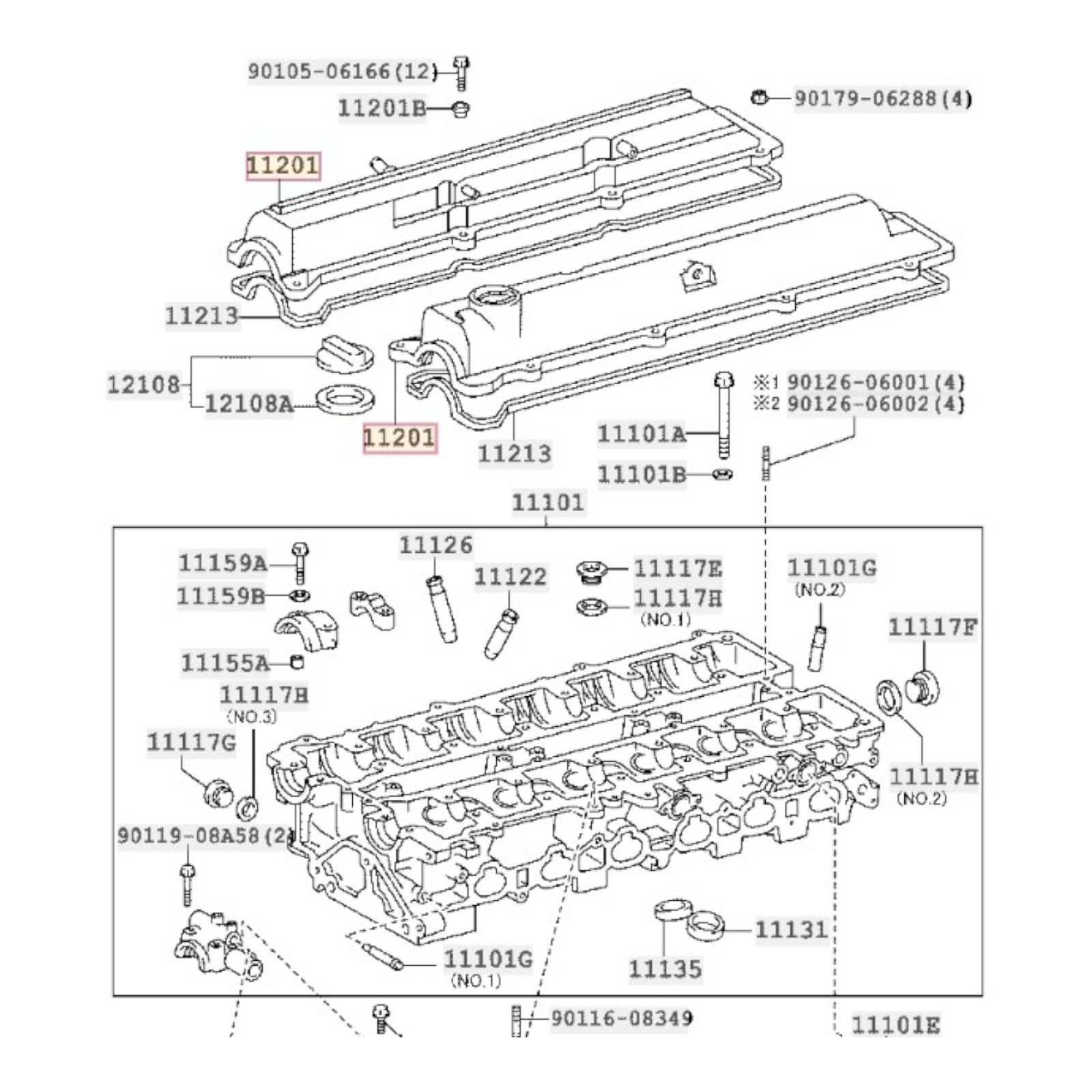 ☆新品未使用品☆ トヨタ 純正 JZA80 スープラ シリンダヘッド カバー