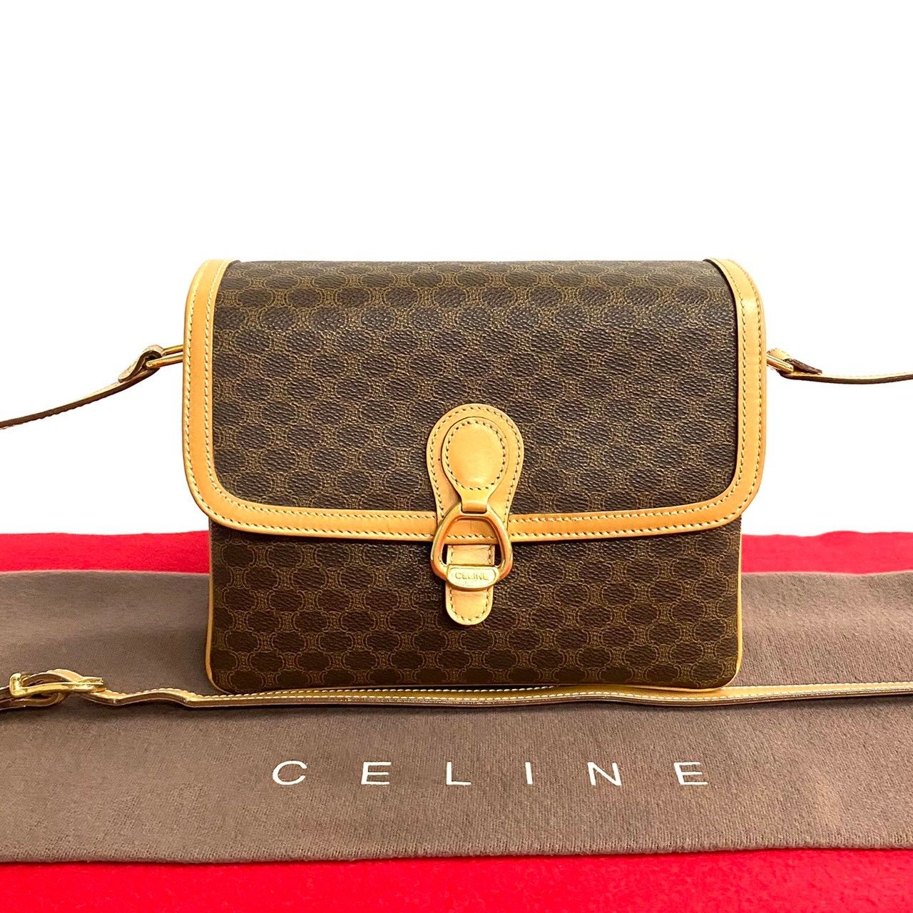 未使用 セリーヌ ポシェット マカダム柄 CELINE CELINE セリーヌ