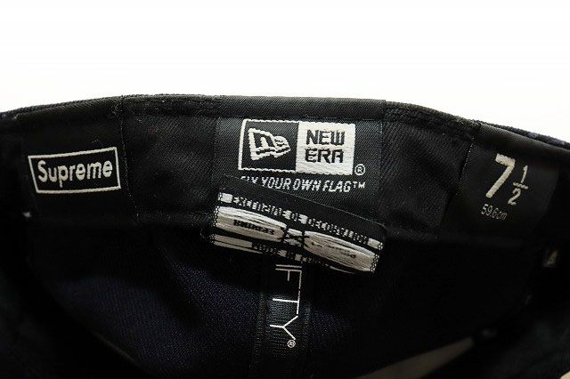 シュプリーム SUPREME × NEW ERA 14AW TONAL BOX LOGO CAP NAVY 7 1/2