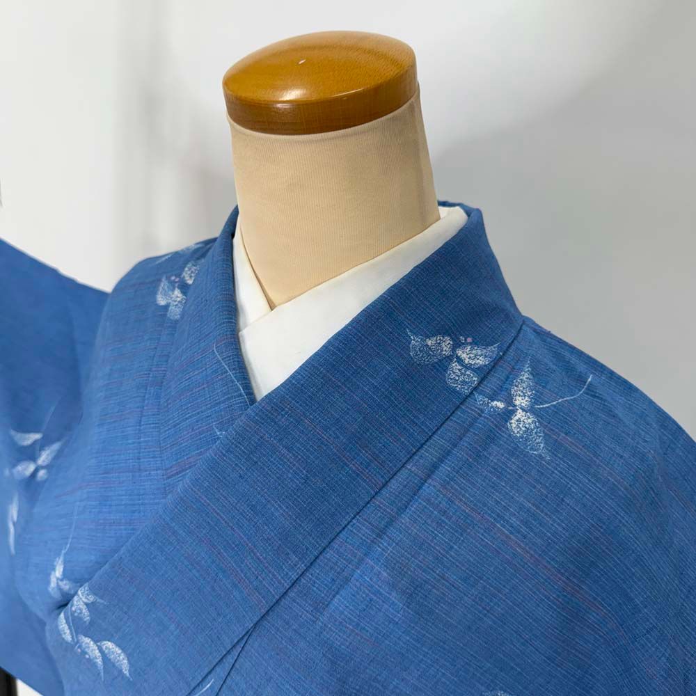 小紋 夏 紗 夏用 洗える着物 裄64.2cm 身丈158.8cm 花柄 お洒落 小紋 夏 紗 夏用 洗える着物 裄64.2cm 身丈158.8cm 花柄 お洒落