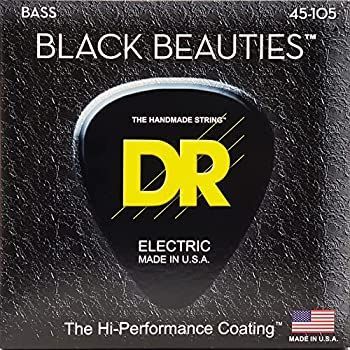 -非常に良い DR ベース弦 BLACK BEAUTIES ステンレス コーテッド .045-.105 BKB-45