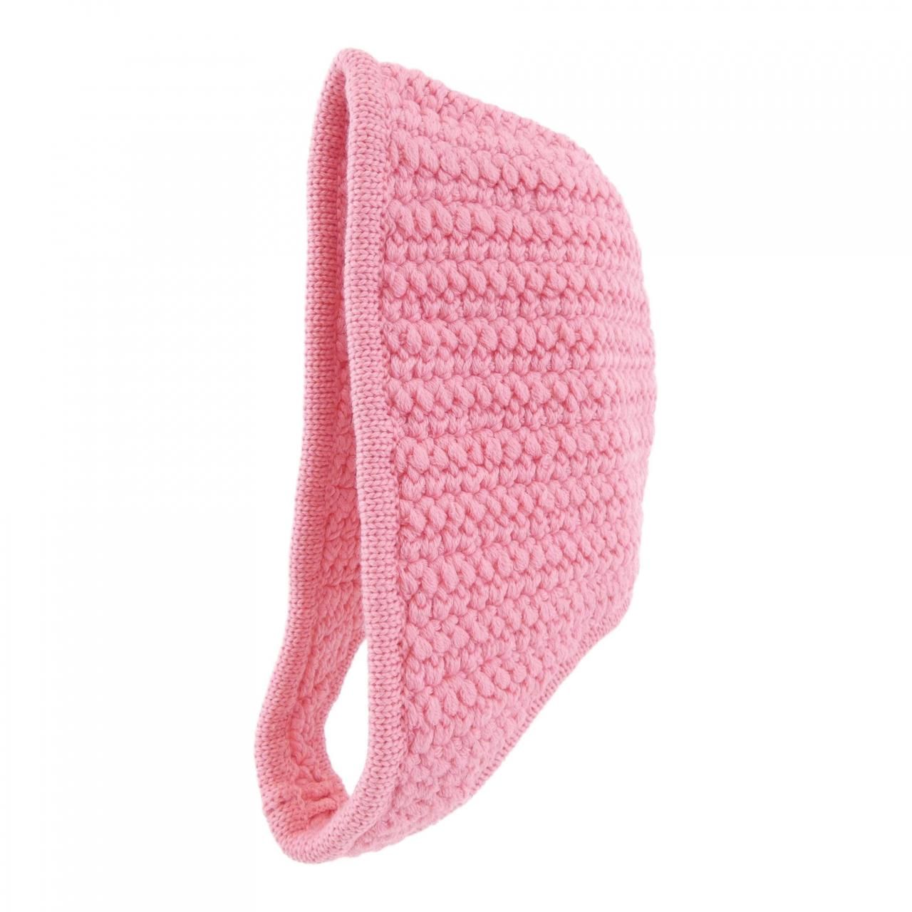 miumiu ビーニー ロゴ ニット帽 ピンク 【公式通販】