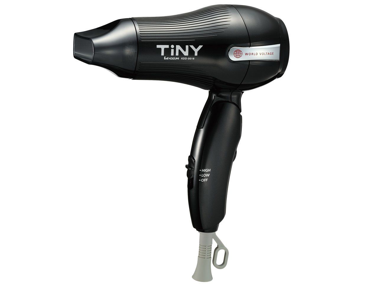【格安，定番】 コイズミ ヘアドライヤー タイニー 海外対応 ブラック KDD-0016/K(中古品) その他