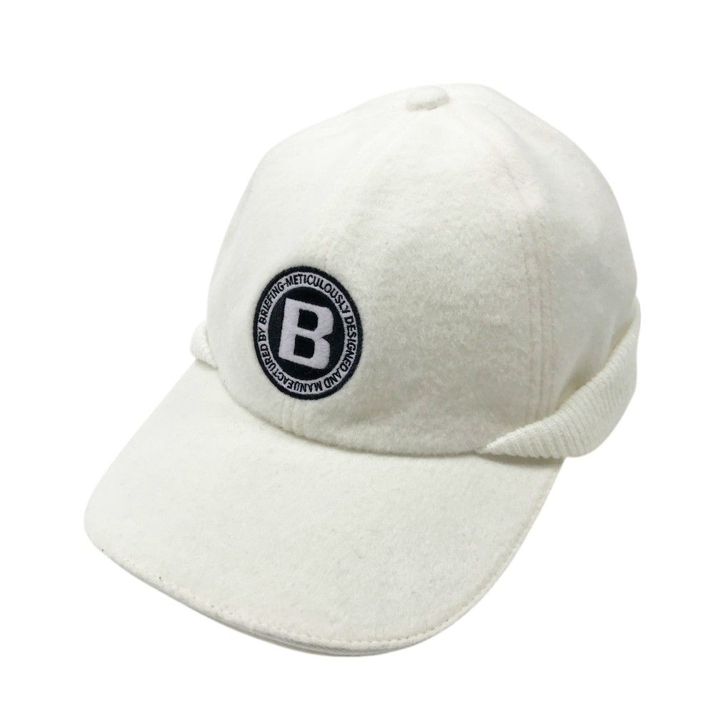 BRIEFING GOLF ブリーフィング 2024年モデル 耳当て付 ウールキャップ  ホワイト系 FREE [240101384781] ゴルフウェア ストスト
