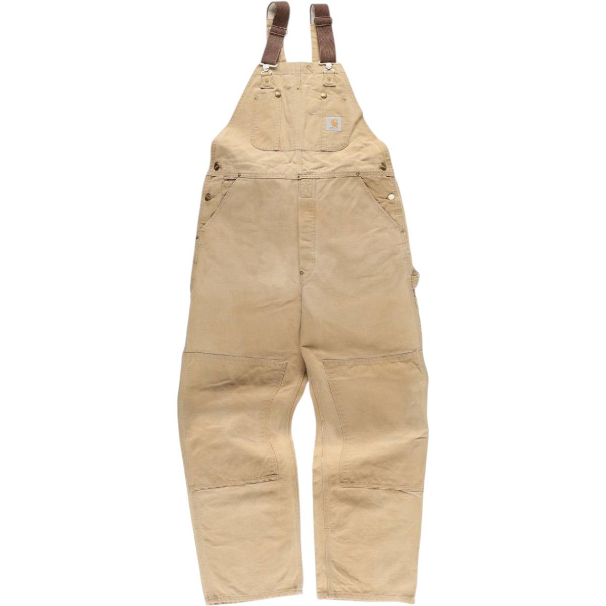 古着 ビッグサイズ カーハート Carhartt ダブルニー ダック オーバーオール メンズw40相当|eaa587674