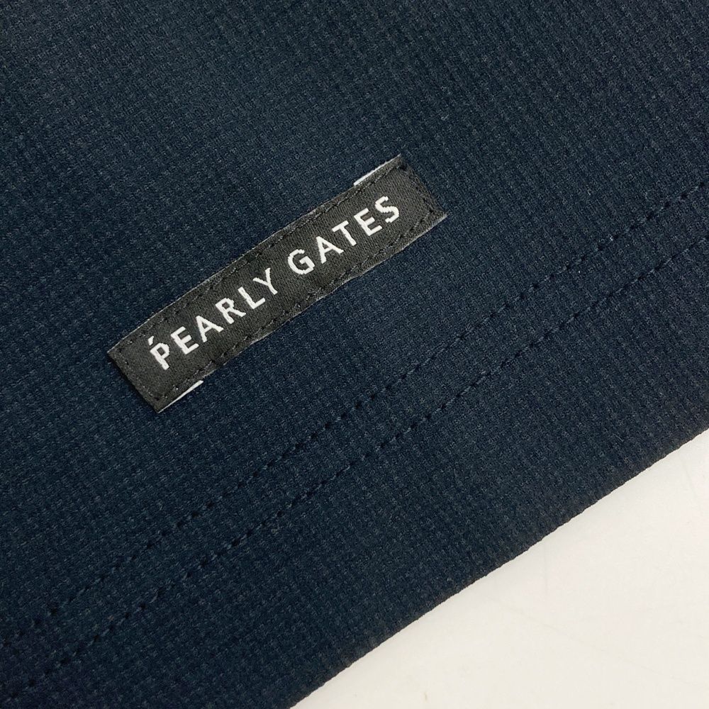 サイズ：4 PEARLY GATES パーリーゲイツ  モックネック 半袖Tシャツ  ネイビー系 [240101470016] ゴルフウェア メンズ ストスト PEARLY GATES パーリーゲイツ 半袖Tシャツ ネイビー系 サイズ：6