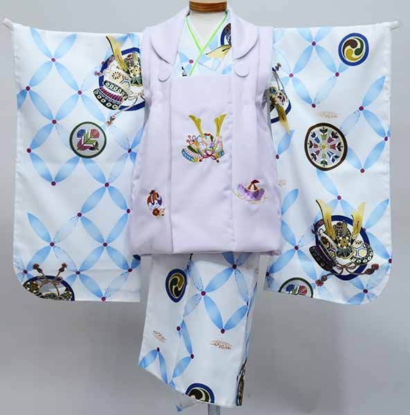 七五三 三歳 男児 被布着物フルセット 刺繍小紋柄 祝着 NO37914 七五三 三歳 男児 被布着物フルセット 刺繍小紋柄 祝着 三才 3歳