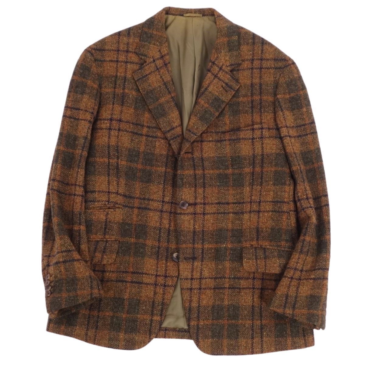 エルメス ジャケット ウール ツイード ブレザー テーラード メンズ チェック ジャケットアウター エルメス ジャケット ウール ツイード ブレザー