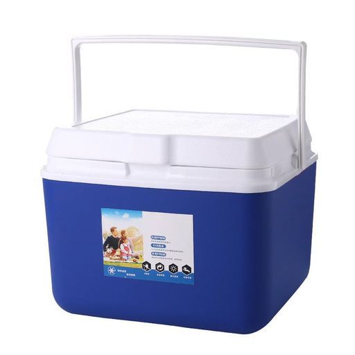 ポータブル保冷ボックスハンドル付きアウトドア ピクニック キャンプ 車載用クーラーボックス食品 飲料の冷蔵に最適 ブルーBlue28L