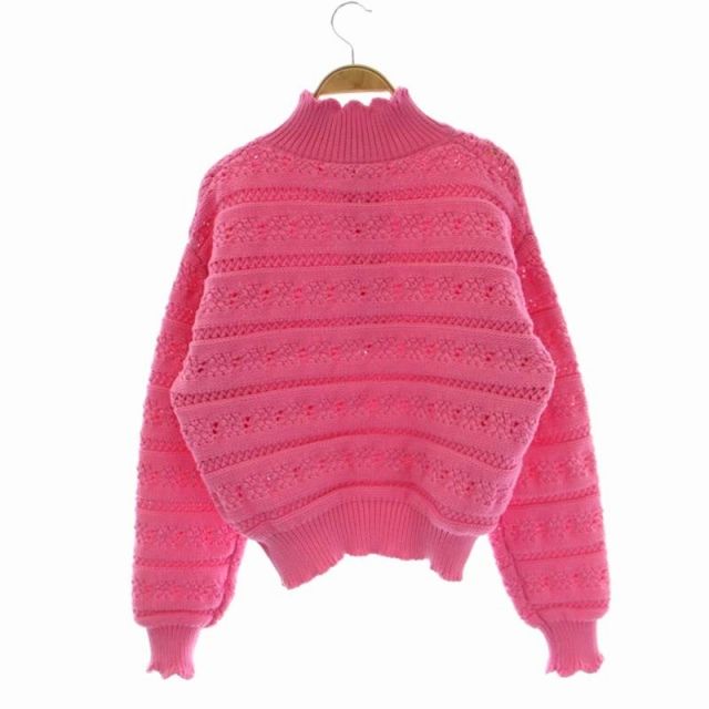 SeaRoomLynn スカラップKNIT Zipトップス - ファッション