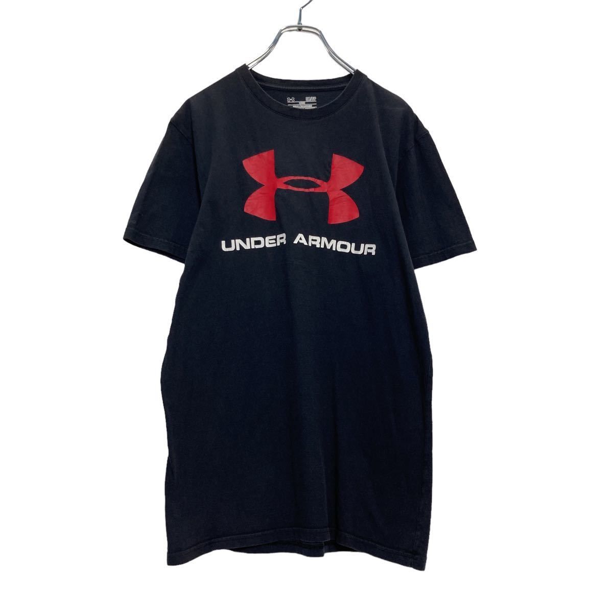 UNDER ARMOUR 半袖 プリント Tシャツ S ブラック レッド アンダー