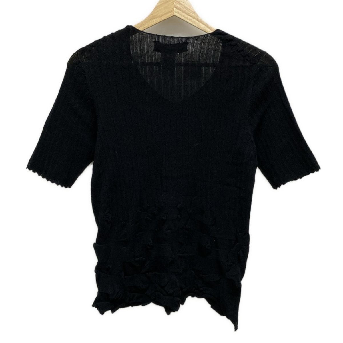 M.-KYOKO Masaki-Kyoko エムアンドキョウコ 半袖セーター サイズ2 M レディース - 黒 Vネック