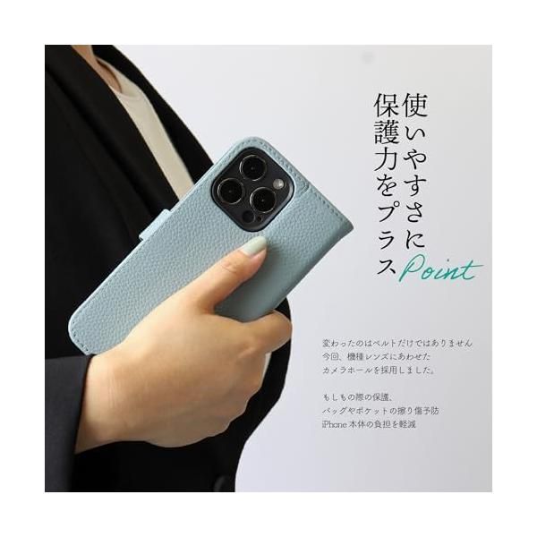 [HANATORA] iPhone13 Pro ケース 手帳型 本革 スマホケース マグネットなし 紺 hanatora iphone 13の通販