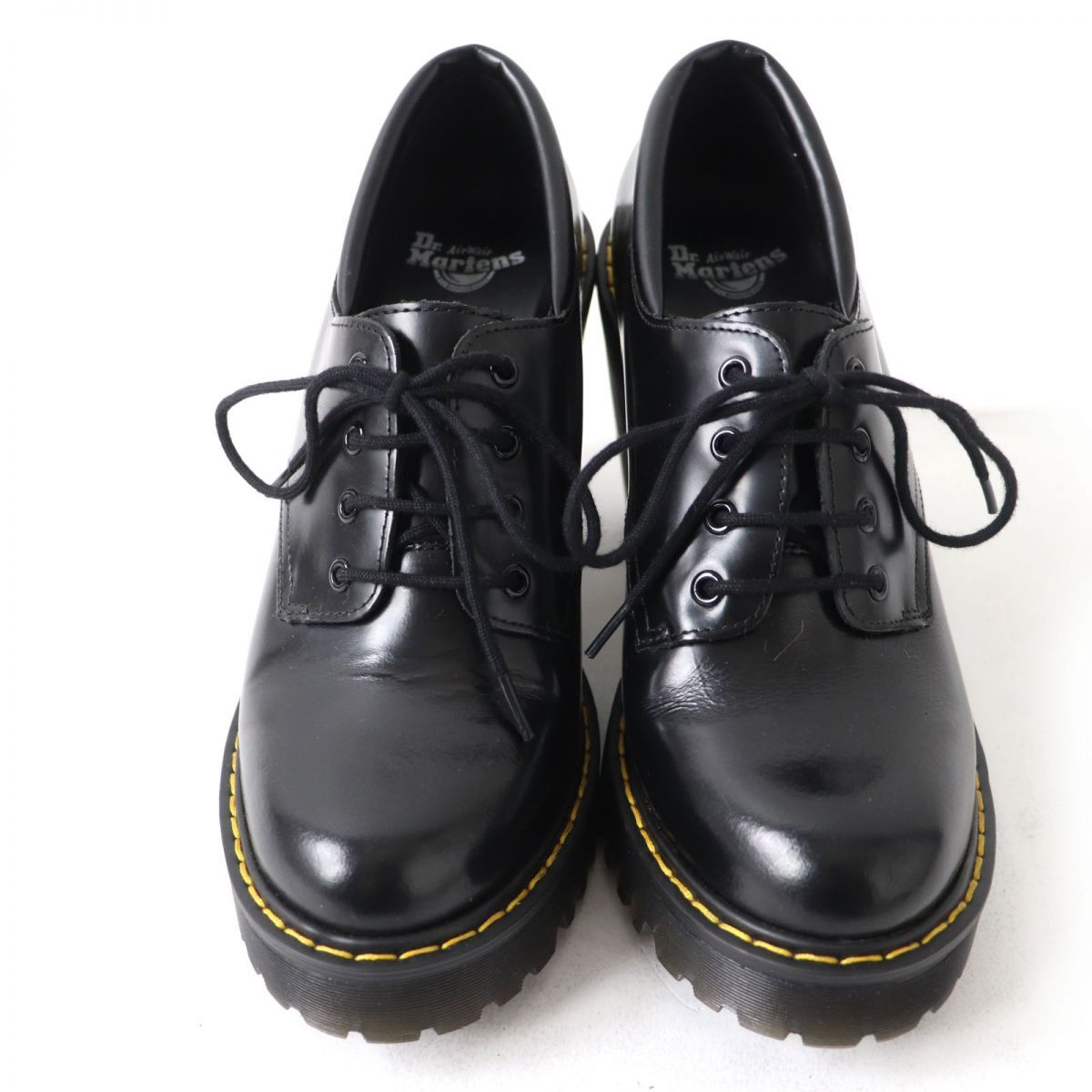 極美品☆Dr.Martens ドクターマーチン SALOME サロメ 4ホール チャンキーヒール レザー レースアップ シューズ ブラック UK5  レディース - メルカリ