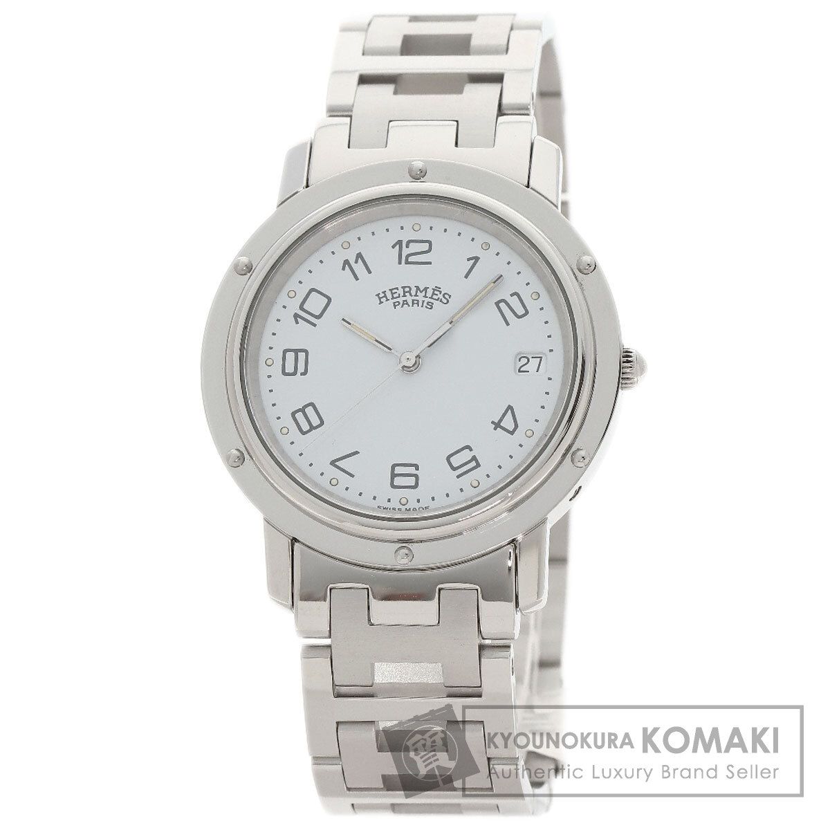 HERMES エルメス CL6.710 クリッパー 腕時計 SS SS メンズ