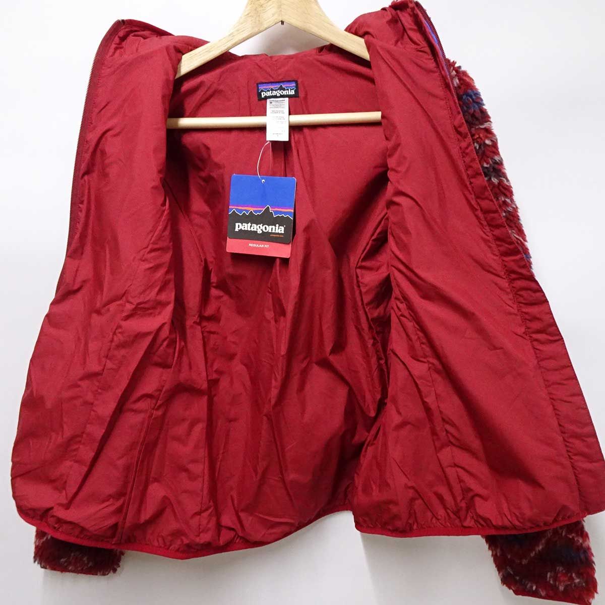 パタゴニア レトロX フリースカーディガン S レッド 23065F13 レディース patagonia 総柄 中古】パタゴニア レトロX フリースカーディガン S レッド
