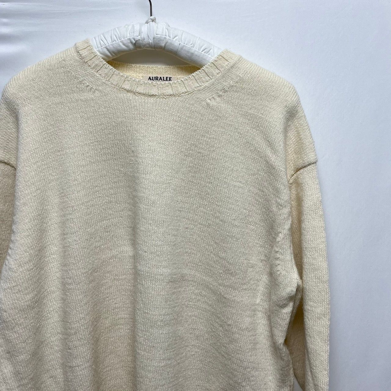 AURALEE オーラリー 18AW UNEVEN WOOL CORD P/O クルーネックニット 