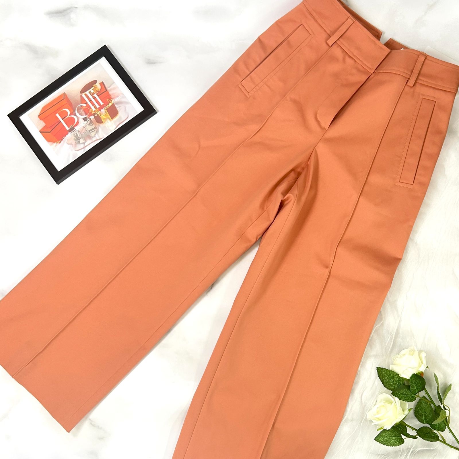 鑑定済み【 新品 】エルメス パンツ 34 4H0404DQ ピンク 綿 ボトムス
