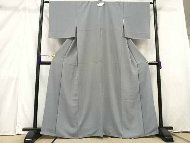 平和屋着物○上質な色無地 丸地紋 薄柿色 正絹 逸品 AAAZ4893ph