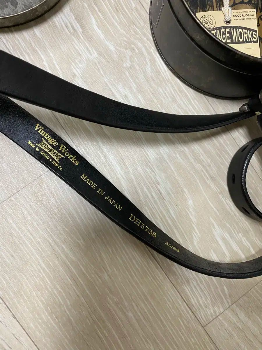 VINTAGE WORKS ブラック ベルト 35/89ヴィンテージワークス Vintage