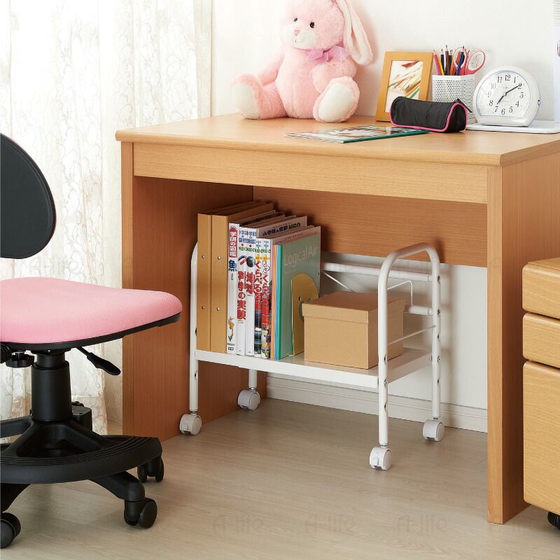 伸縮フリーラック - デスク下スペース最適化収納棚、移動ラク ☆伸縮