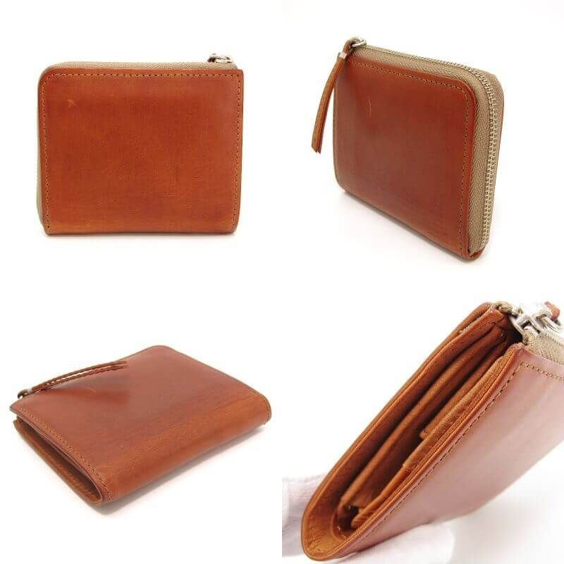 SLOW スロウ ミニ財布 BEAMS別注 Coin Wallet ingrasat L字 ビームス キャメル