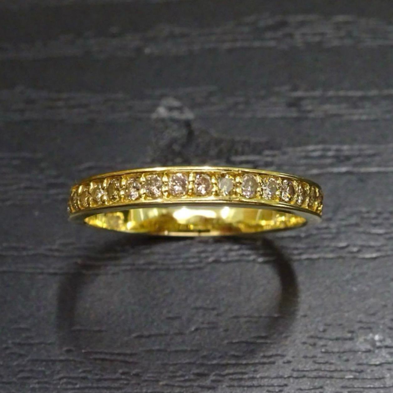 18金 K18 ゴールド GOLD 750 天然ダイヤモンド0.3ct ハーフエタニティ 