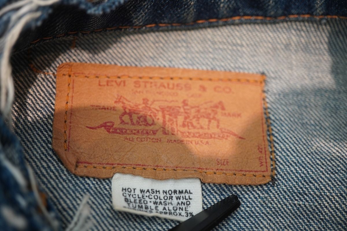 リーバイス70505 最終 BIGE 70s 60s ケアタグ　サイズ38-40 60s 70s LEVI'S リーバイス 最終 BIGE 70505 ケアタグ ノー