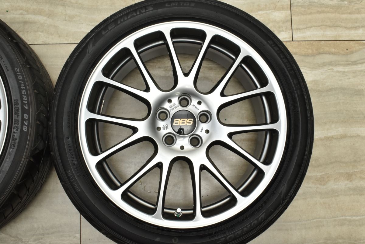 鍛造】BBS RE-L RE5005 17in 7J +48 PCD100 ダンロップ 215