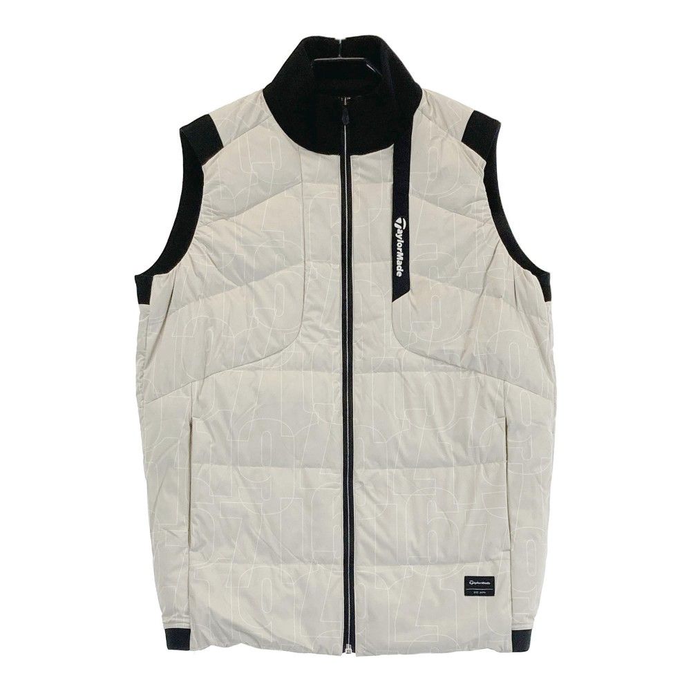 サイズ：M TAYLOR MADE テーラーメイド ダウンベスト 総柄 ベージュ系  