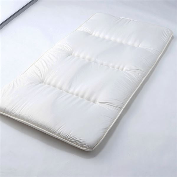 小さい 敷布団 寝具 約90×180cm アイボリー 抗菌 防臭 防ダニ コンパクトサイズ 日本製 4つ折り 来客用 車中泊用 小さい 敷布団 寝具 約90×180cm カバー付き アイボリー 抗菌 防臭 防