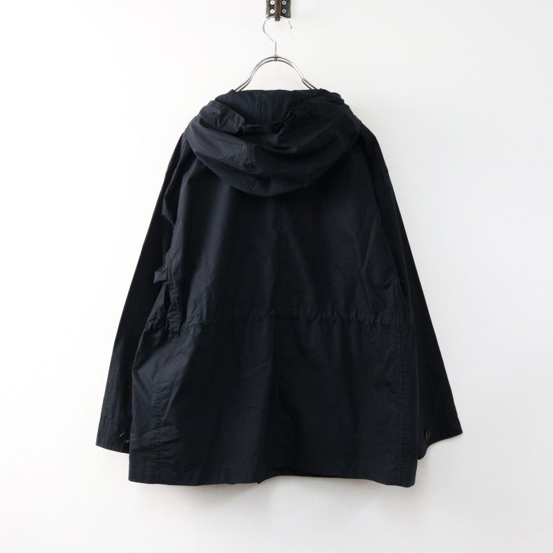 マーガレットハウエル 美品 フーデッドコットンジャケット 1 ネイビー マーガレットハウエル 美品 フーデッドコットンジャケット 1 ネイビー