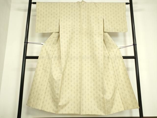 平和屋着物▽上質な紬 単衣 草花文 正絹 逸品 DAAV5440az