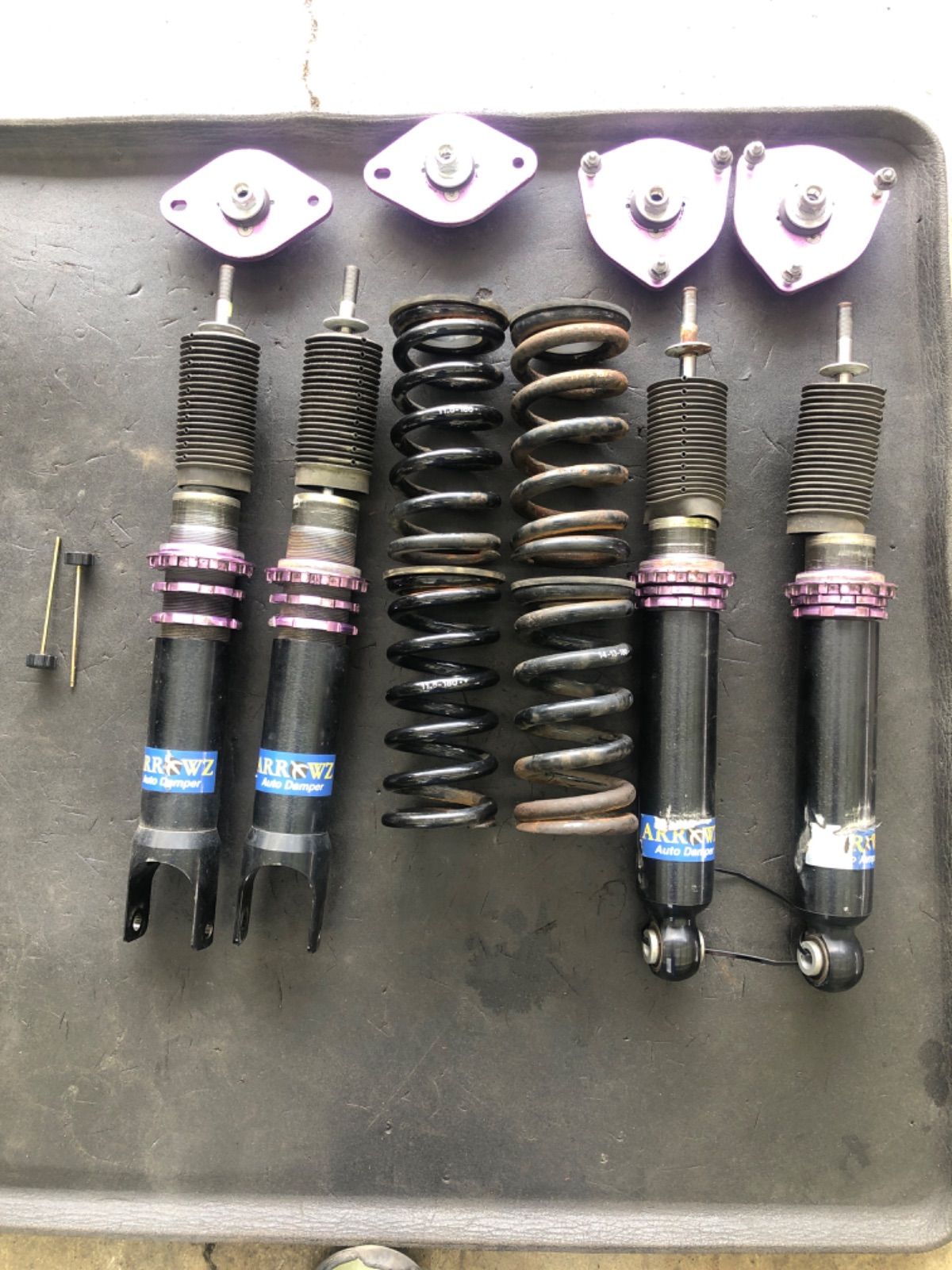 日産 スカイライン V36 コイルオーバー化 ARROWZ フルタップ 減衰調整  