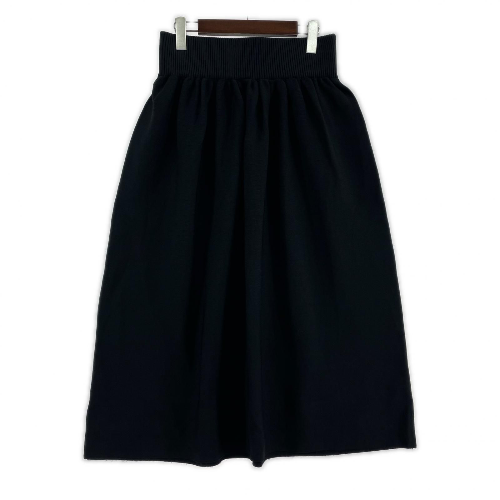 ADORE ﾄﾞﾗｲｽﾄﾚｯﾁﾌｫﾙﾑﾄﾞﾆｯﾄｽｶｰﾄ ﾌﾞﾗｯｸ