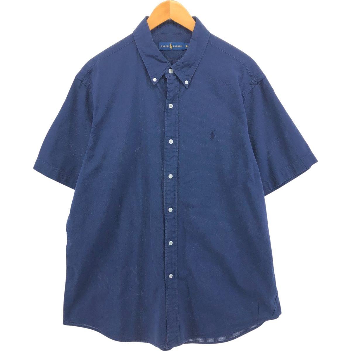 [タグ付] 現行品 RALPH LAUREN / 半袖 シアサッカーシャツ XL ラルフローレン Ralph Lauren シアサッカーシャツ 半袖 青色
